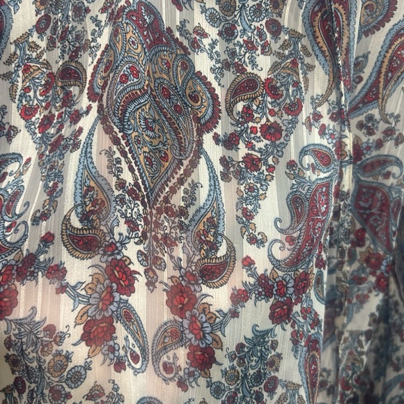 H&M SheerFloral Print Ruffle Blouse - Picture 5 of 7